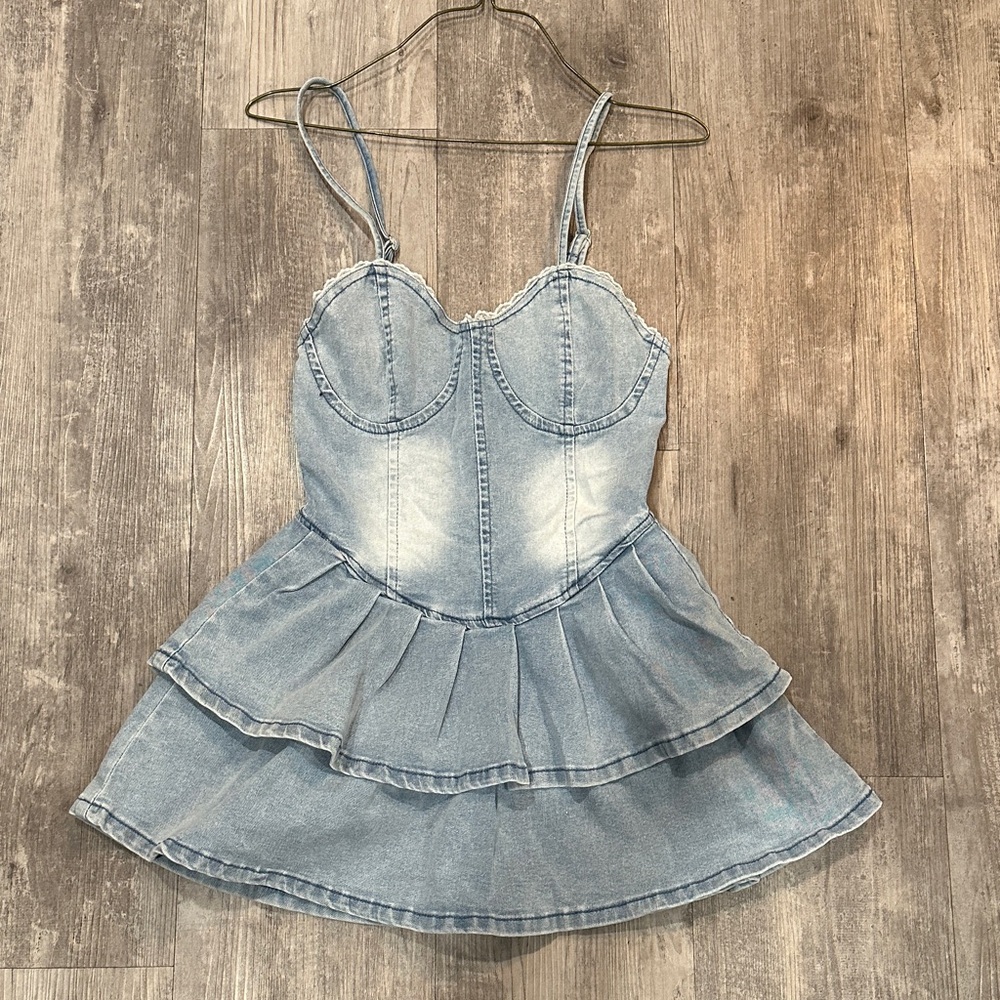 Stylish Blue Denim Mini Dress